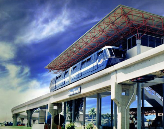 Pembangungan Stasiun dan Jalur Kereta Aeromovel, TMII