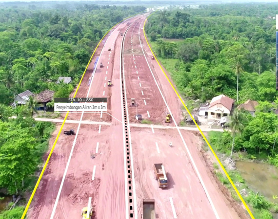 Jalan Tol Kayu Agung - Palembang - Betung, Seksi 1C (Sta 14+000 - Sta 20+500)
